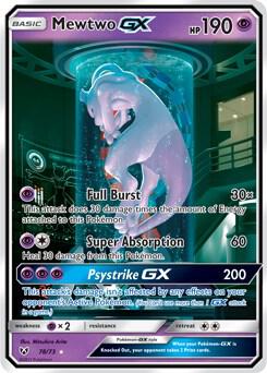 Mewtwo GX - 78/73 (SHL) Secret Shining Near Mint Holofoil