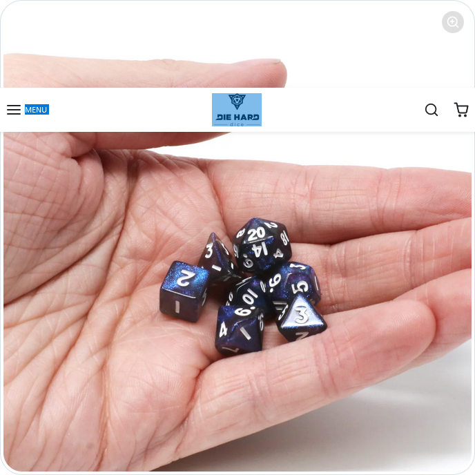 DHD: Critlings Mini RPG Set - Indigo Sparkle (7 poly set)
