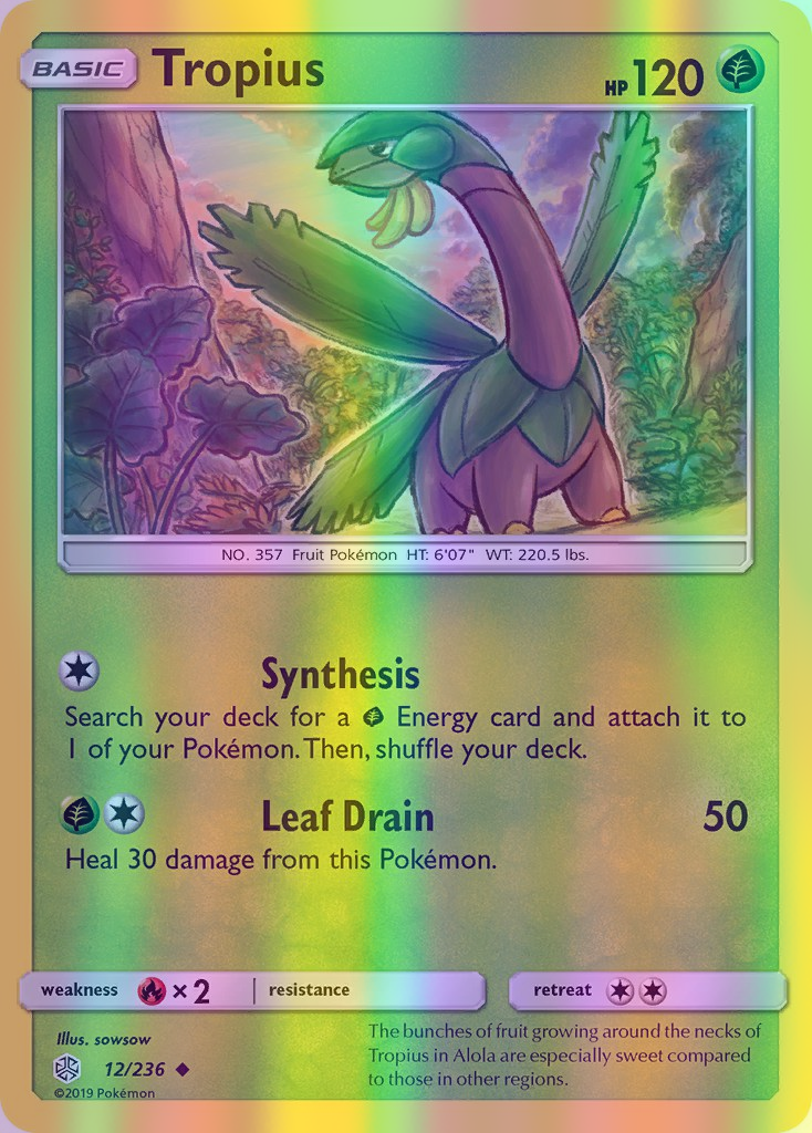 Tropius - 012/236 (CEC) Uncommon - Near Mint Reverse Holofoil