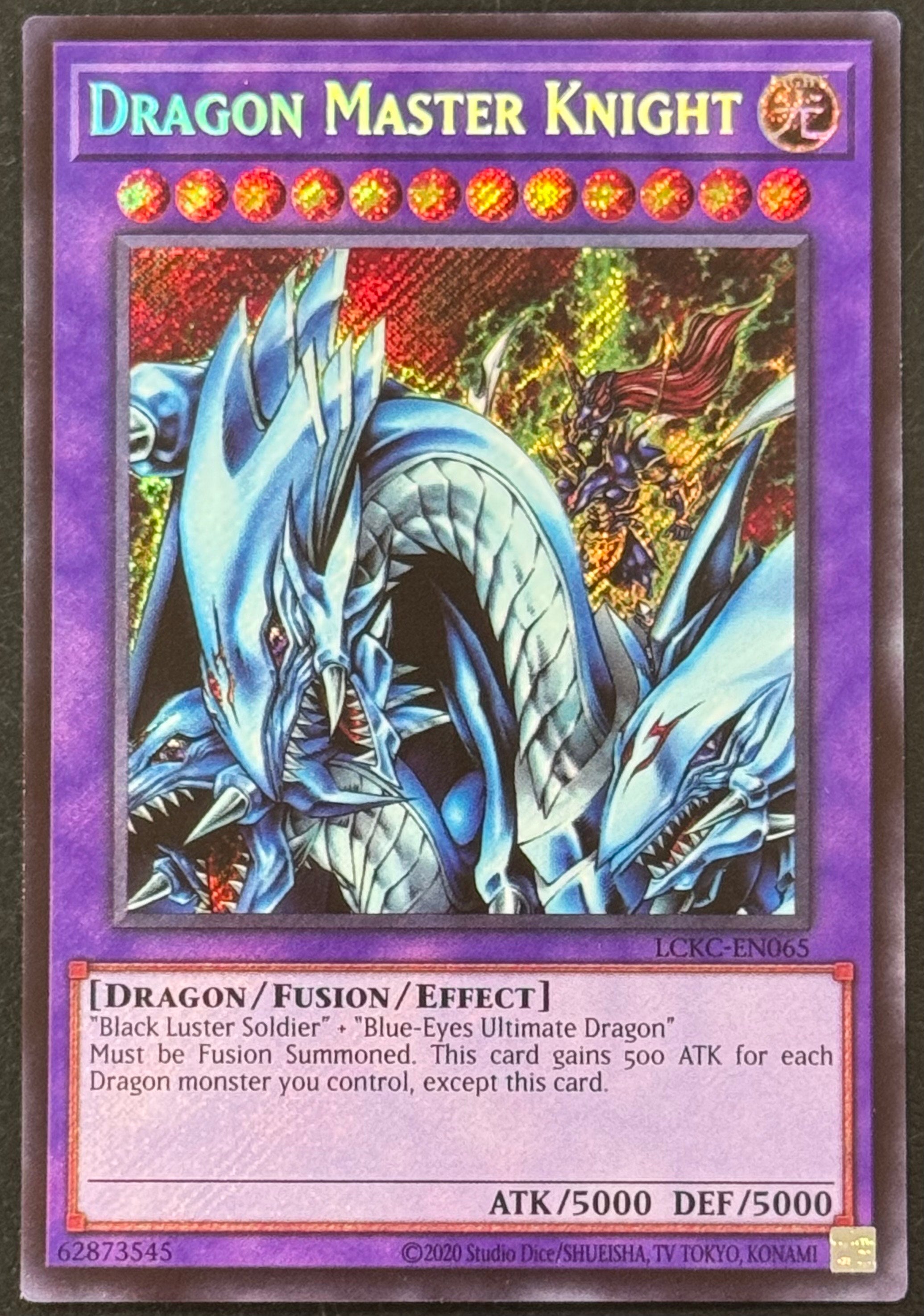 Dragon Master Knight (LCKC-EN065) (2020 Reprint) Secret Rare Near Mint Unlimited