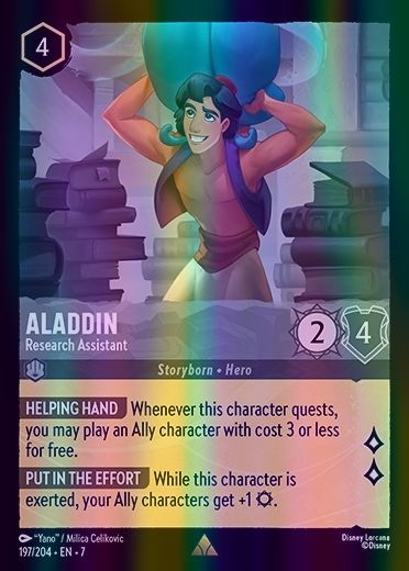 Aladdin - Research Assistant (Archazia's Island - 197/204) Rare
