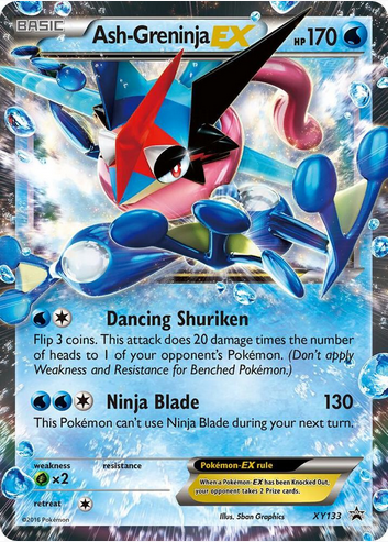 Ash-Greninja EX - XY133 (XY:PR) Promo - Light Play Holofoil