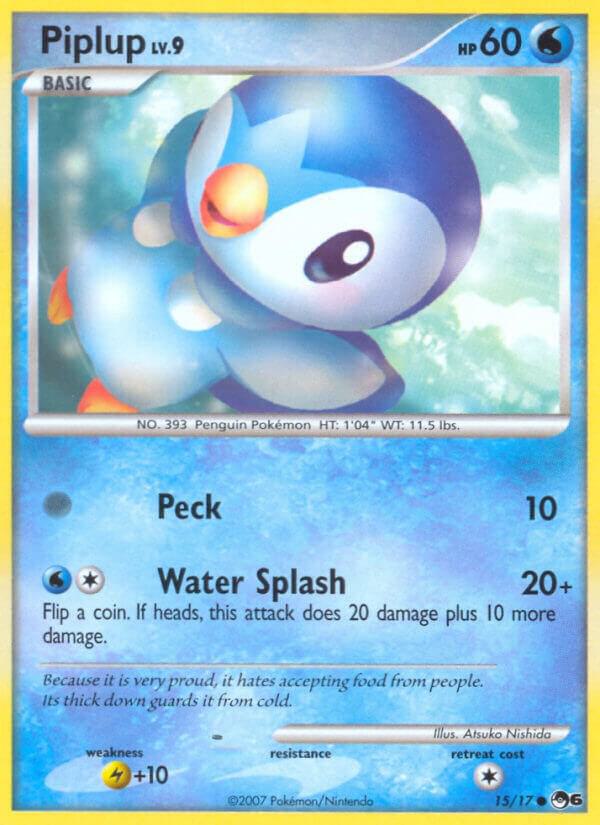 Piplup - 015/017 (POP) Common - Heavy Play Holofoil