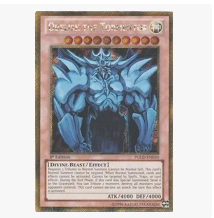 Obelisk The Tormentor (PGLD-EN030) Gold Secret Rare