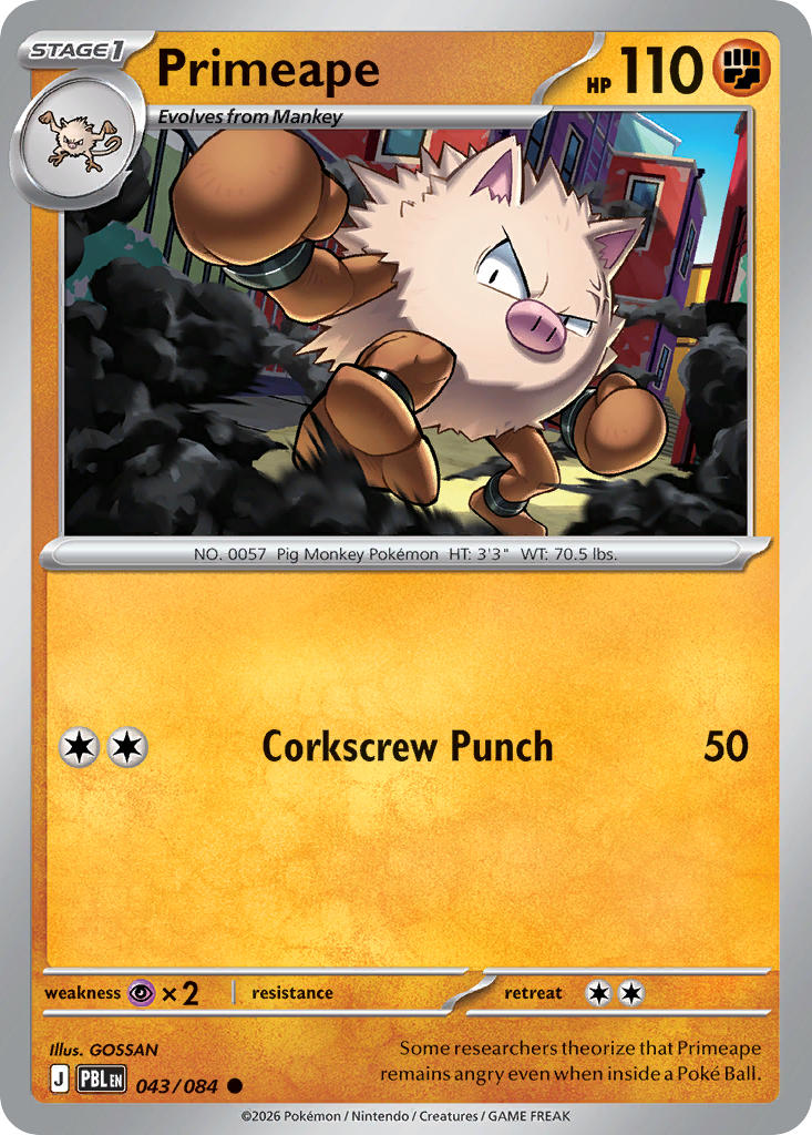 Primeape - 043/084 (PBL) Common