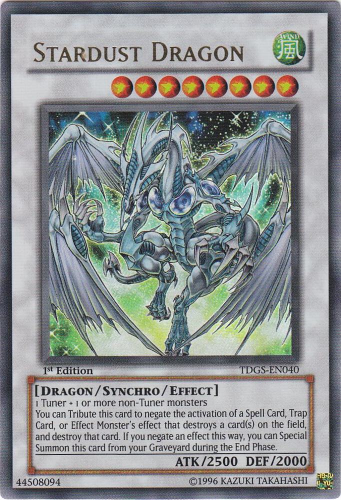 Stardust Dragon (TDGS-EN040) Ultra Rare Light Play 1st Edition