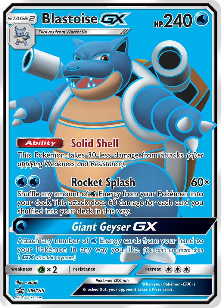 Blastoise GX - SM189 (SM:PR) Promo - Near Mint Holofoil