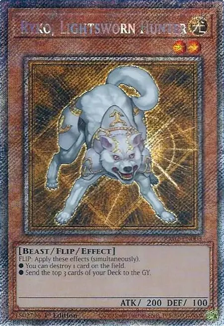 Ryko, Lightsworn Hunter (RA02-EN003) Platinum Secret Rare - Near Mint 1st Edition