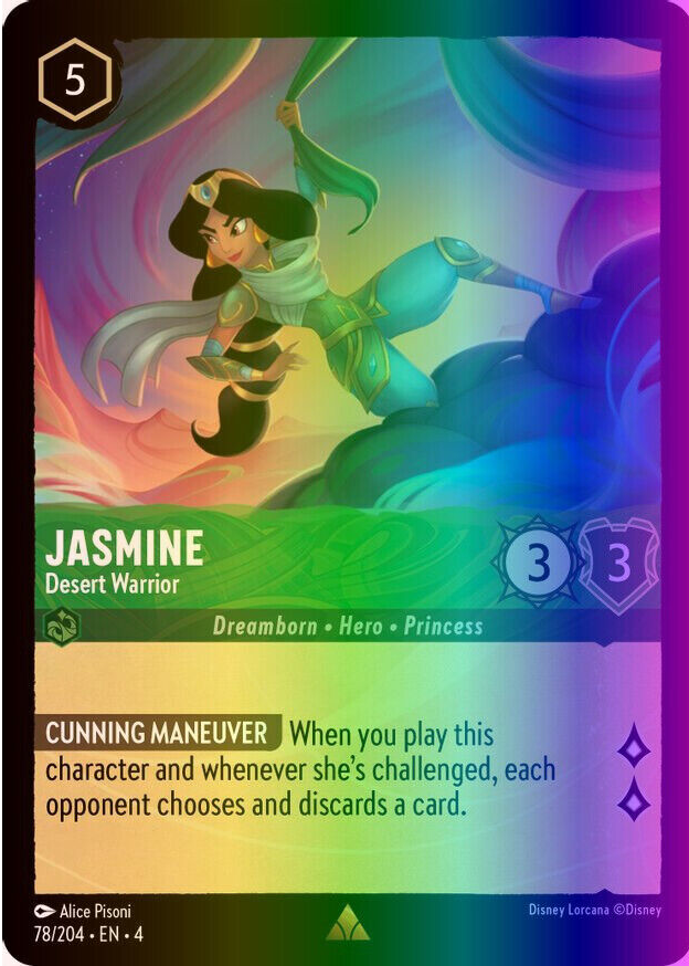 Jasmine - Desert Warrior (Ursula's Return 078/204) Rare - Near Mint Cold Foil