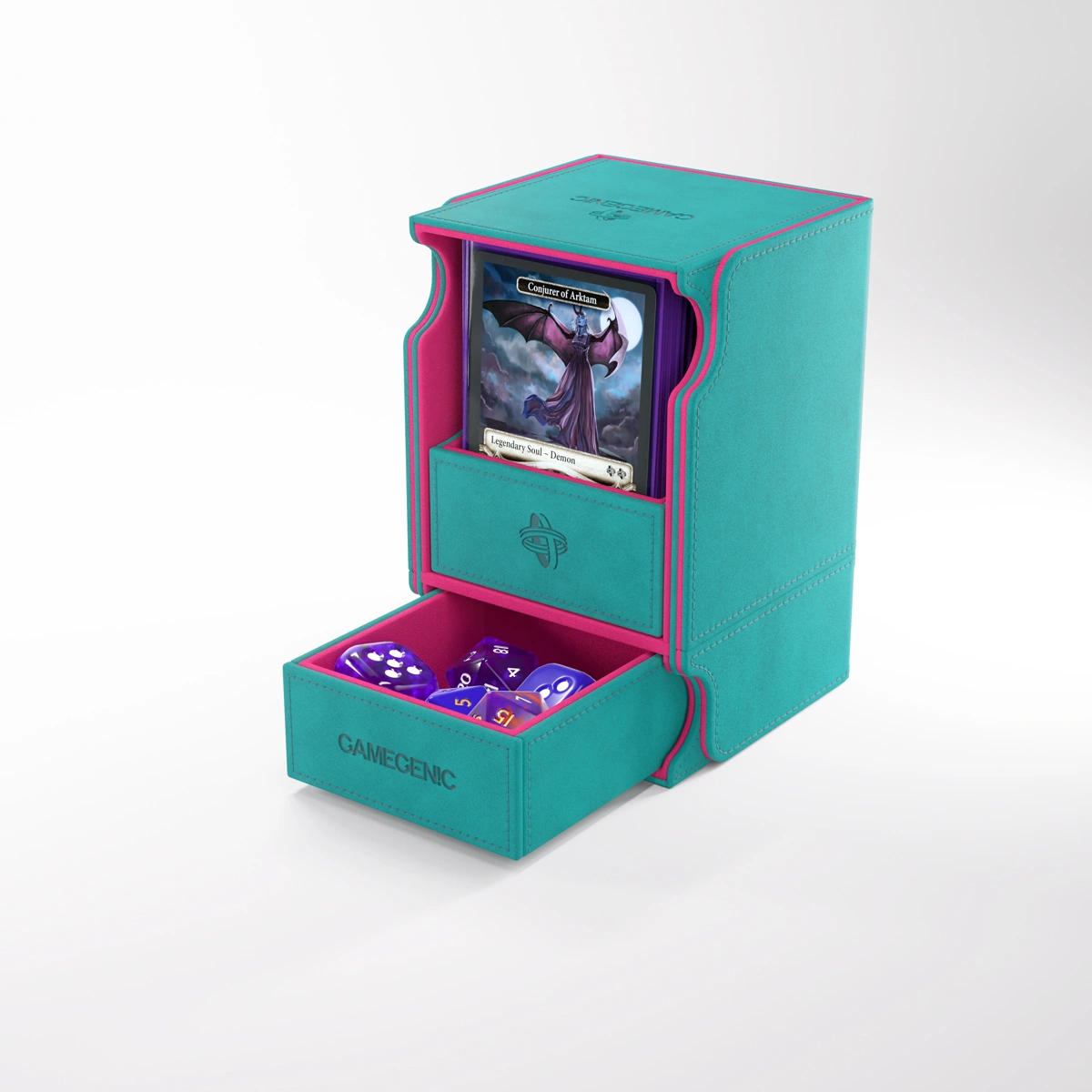 GameGenic: Deck Box - Watchtower 100+ Convertible XL: Teal/Pink