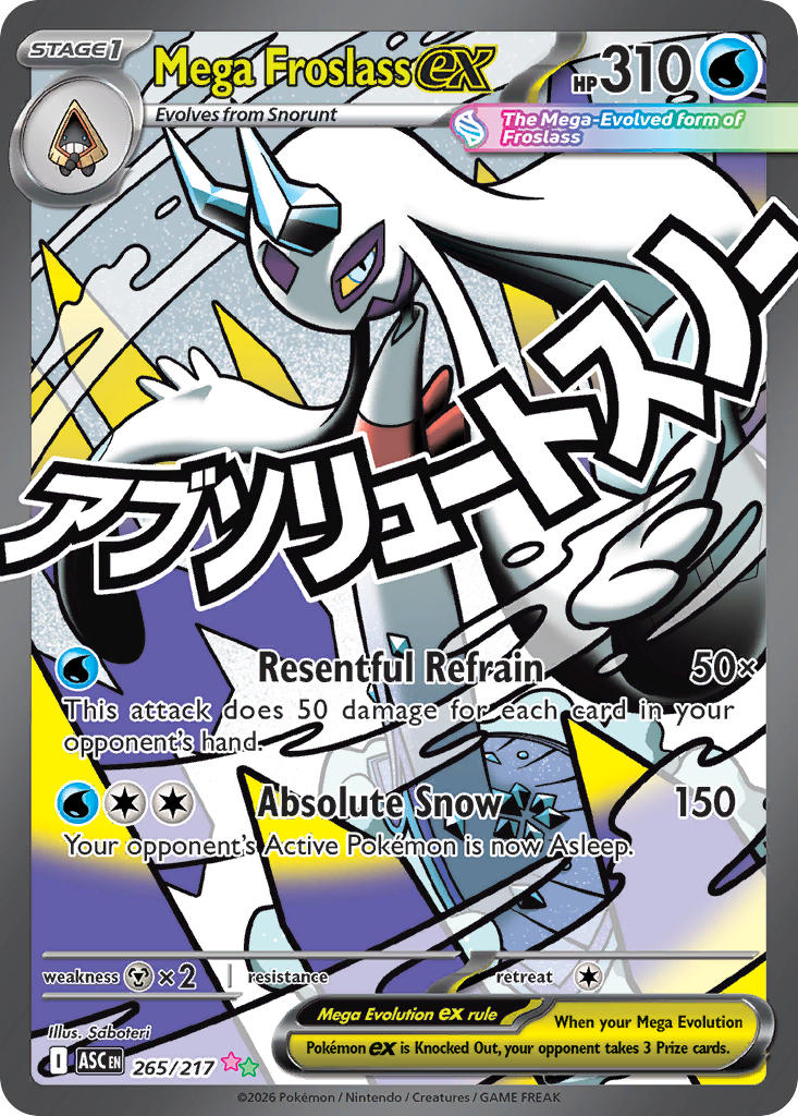 Mega Froslass ex - 265/217 (ASC) Mega Attack Rare