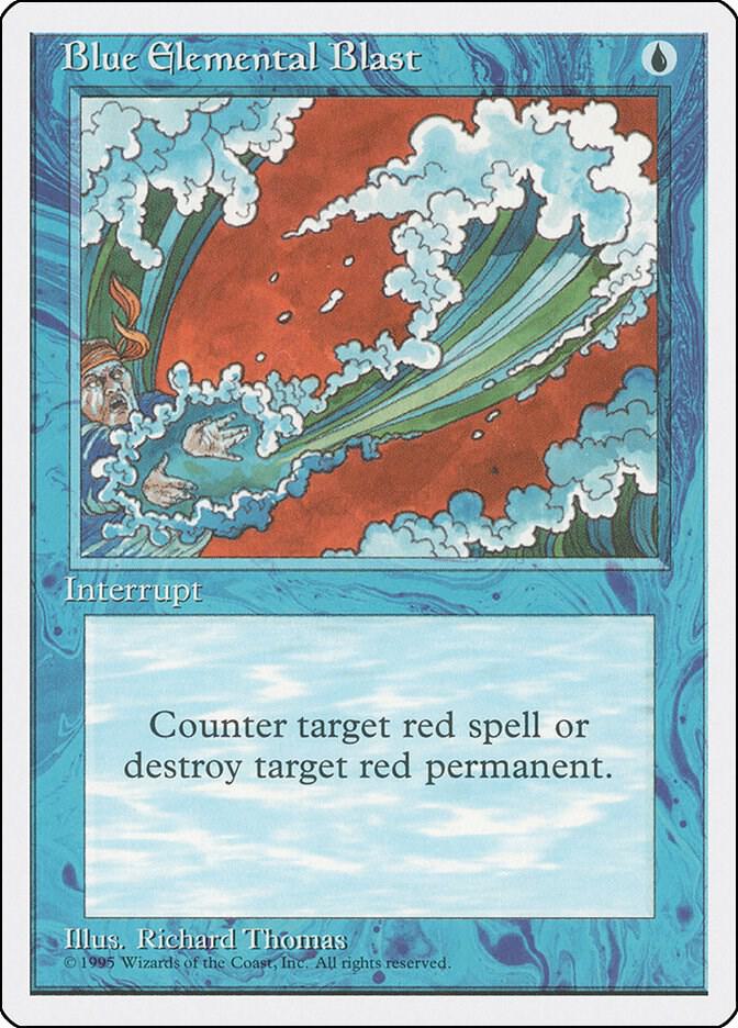 Blue Elemental Blast (4ED-C) Light Play