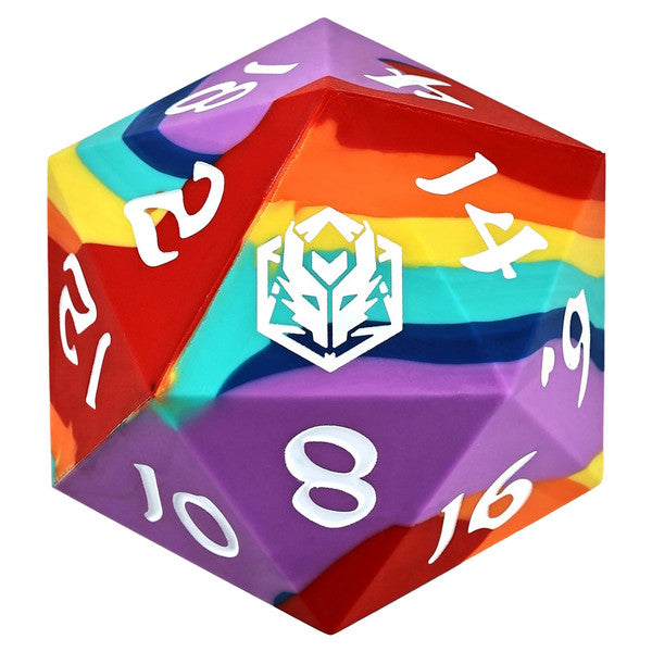d20 55mm Chonk (Silicone): Rainbow Realms