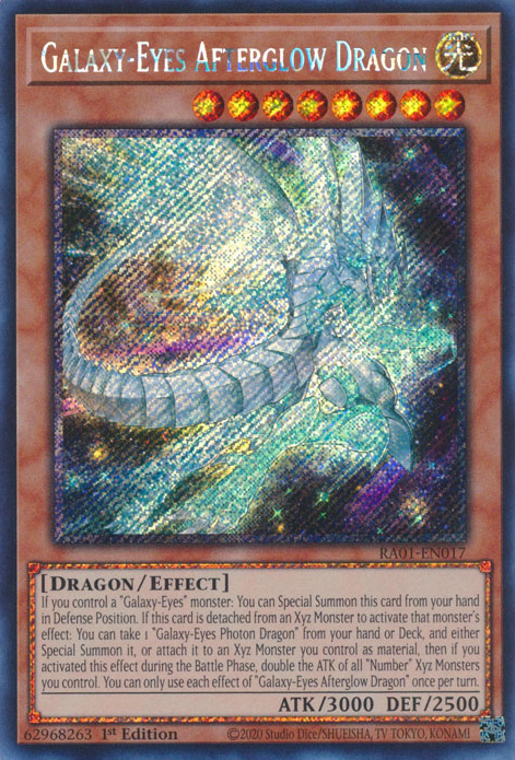 Galaxy-Eyes Afterglow Dragon (RA01-EN017) Platinum Secret Rare - Near Mint 1st Edition