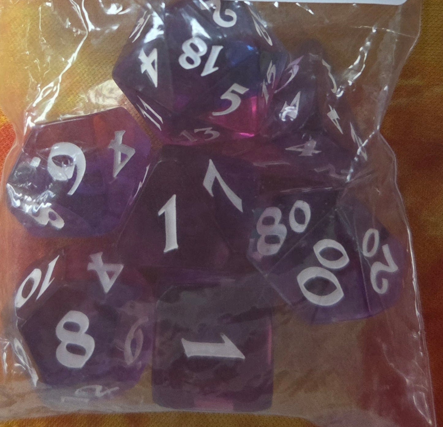Random Dice Set - Purple Translucent