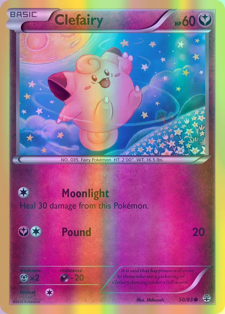 Clefairy - 050/083 (GEN) Common - Near Mint Reverse Holofoil