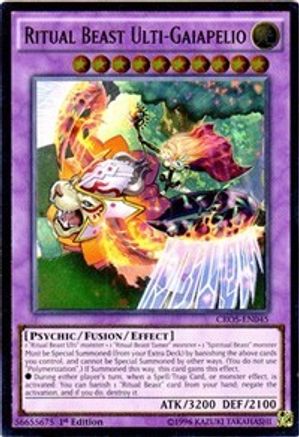 red eyes black dragon deck yugioh master duel CROS-EN045 Ritual Beast Ulti-Gaiapelio Ultimate Rare 1st Edition YuGiOh Card