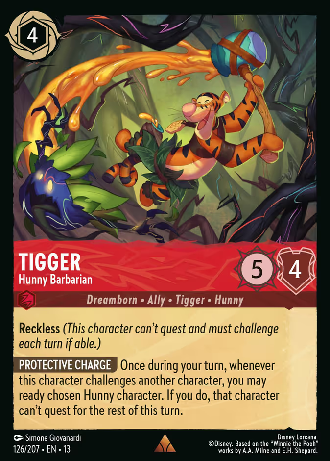 Tigger - Hunny Barbarian (126/204 - Attack of the Vine!) Rare