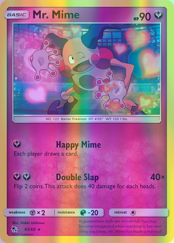 Mr. Mime - 43/68 (HIF) Rare - Near Mint Reverse Holofoil