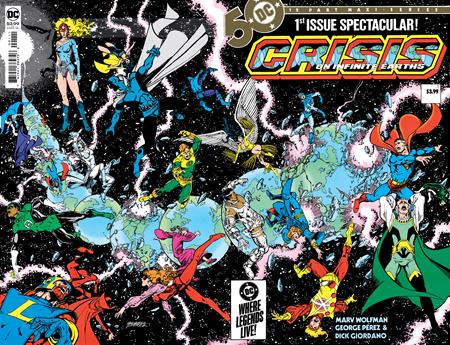 CRISIS ON INFINITE EARTHS #1 (OF 12) FACSIMILE EDITION CVR A GEORGE PEREZ WRAPAROUND