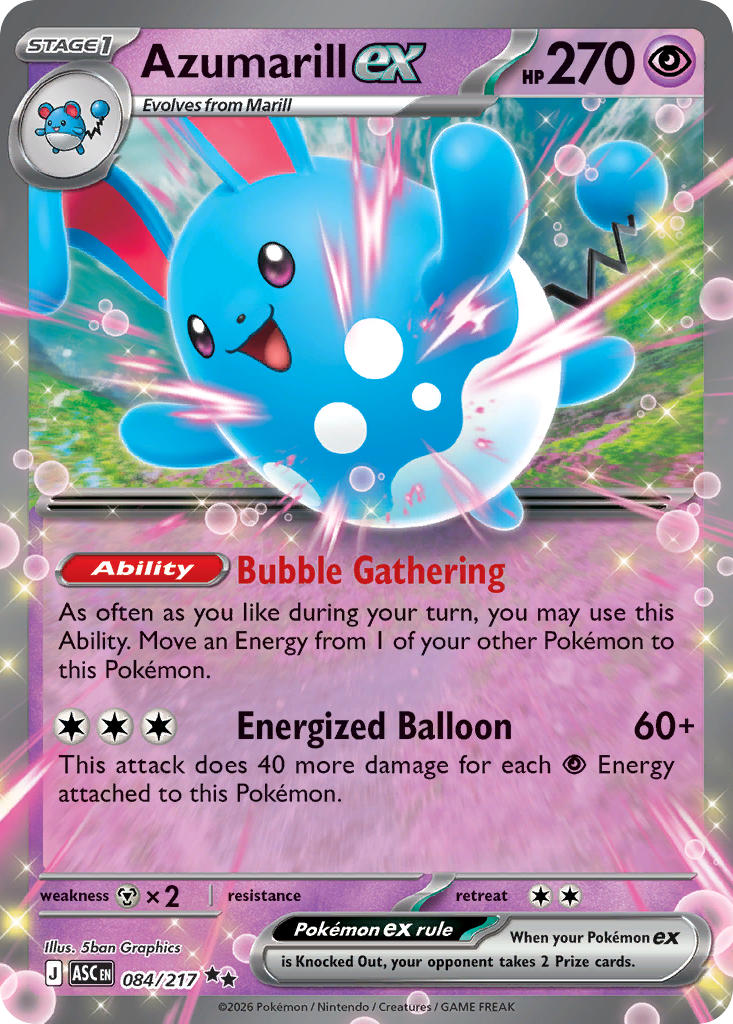 Azumarill ex - 084/217 (ASC) Double Rare