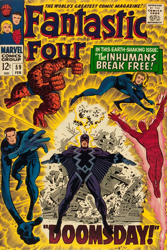 Fantastic Four (1961 Series) #59 (1.5) Doctor Doom, Silver Surfer and Inhumans App