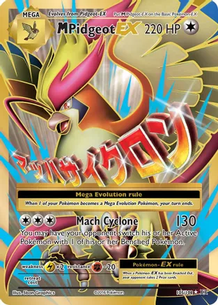 M Pidgeot EX - 105/108 (EVO) Full Art - Damaged Holofoil