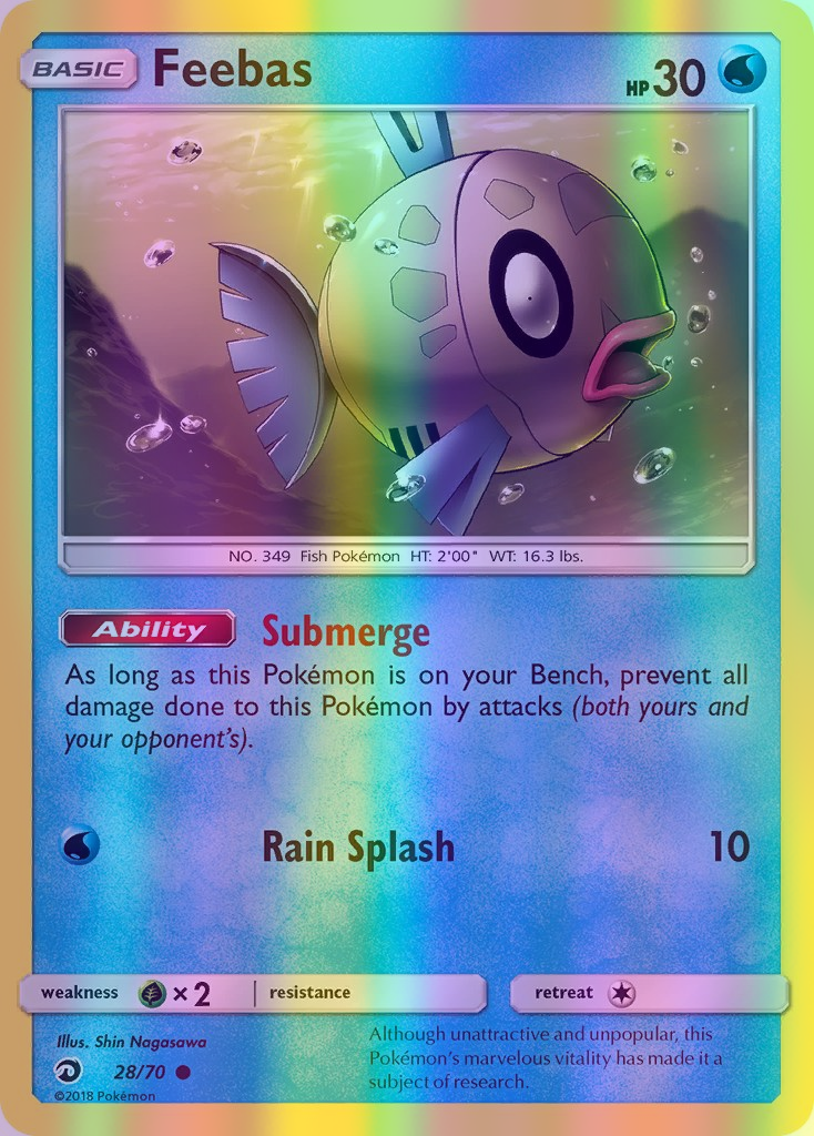 Feebas - 28/70 (DRM) Common - Near Mint Reverse Holofoil