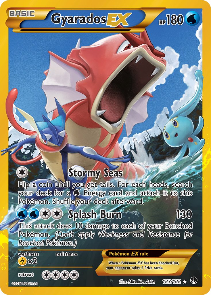 Gyarados EX - 123/122 (BKP) Secret Rare - Light Play Holofoil
