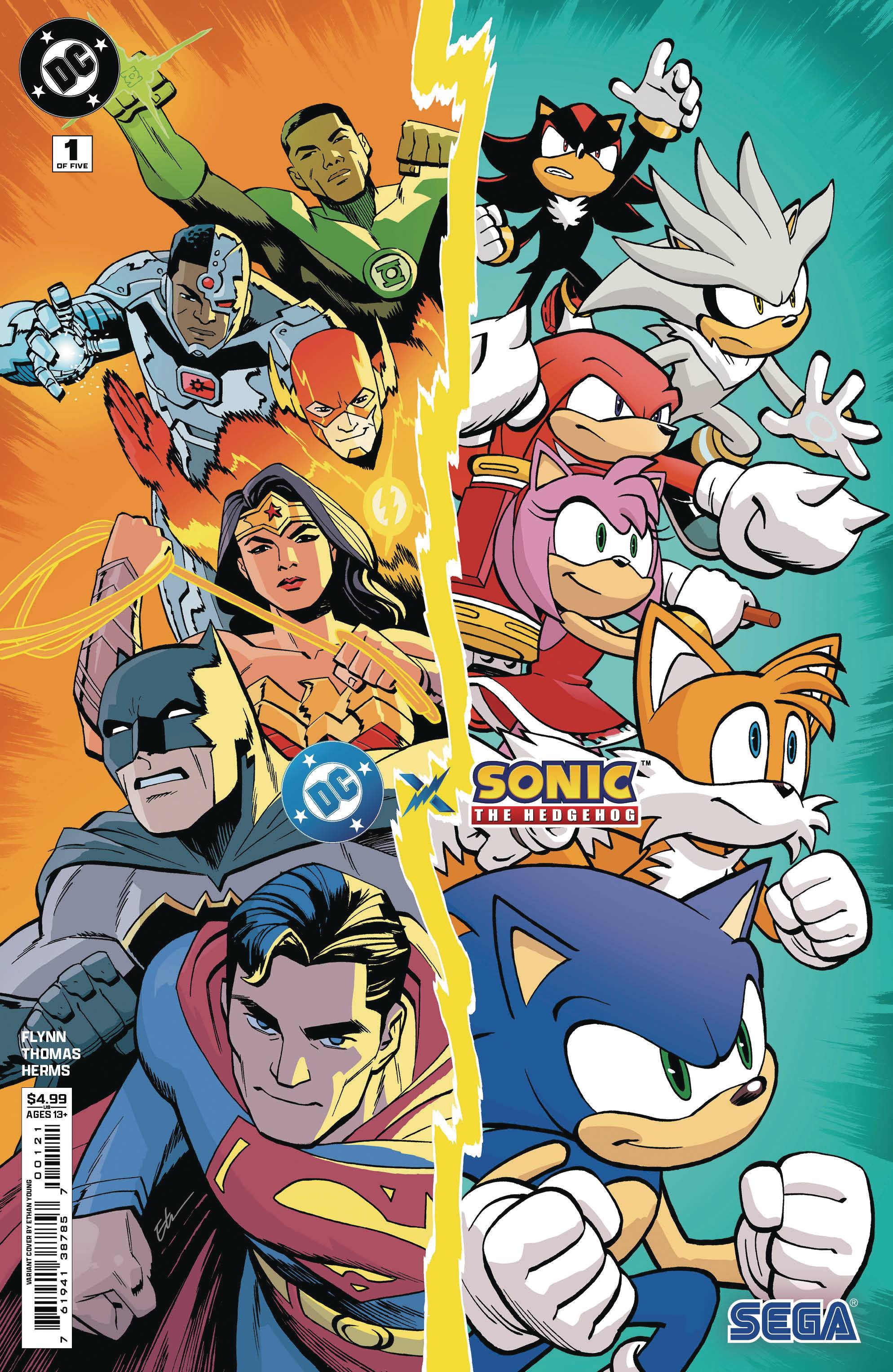 DC X SONIC THE HEDGEHOG #1 (OF 5) CVR B ETHAN YOUNG CARD STOCK VAR