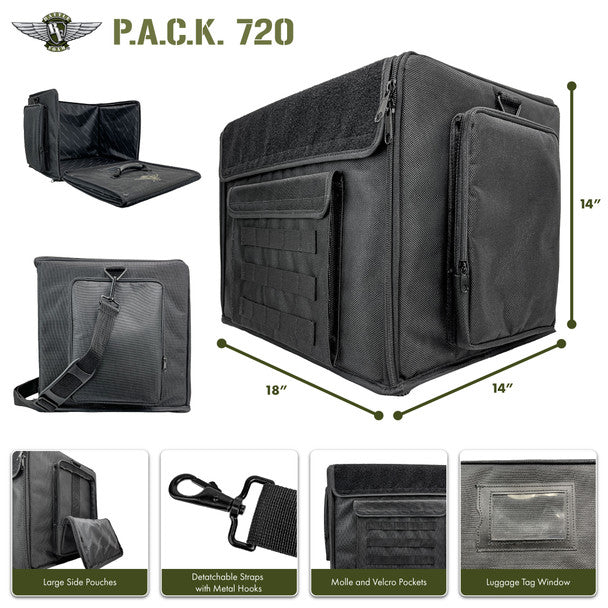 Battle Foam: PACK 720 Molle Bag - Empty (Black)