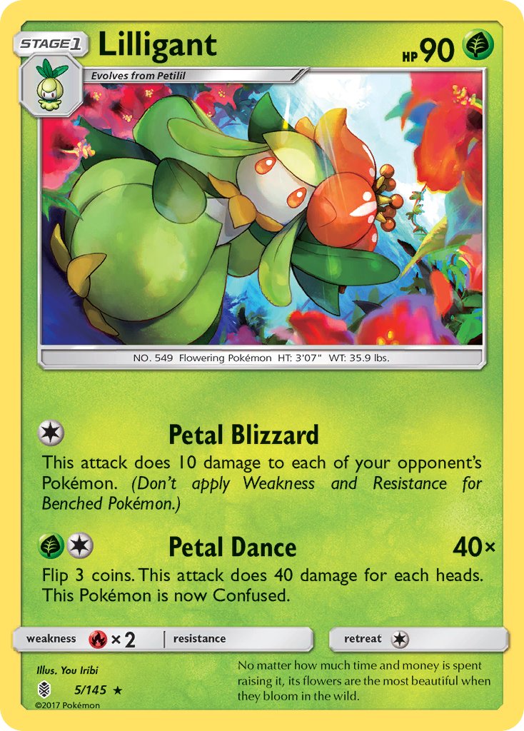 Lilligant - 005/145 (SM:GRI) Rare - Near Mint