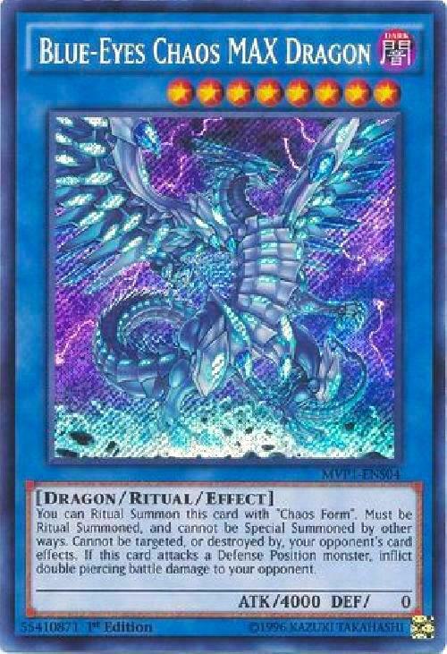 Blue-Eyes Chaos MAX Dragon (MVP1-ENS04) Secret Rare - Light Played