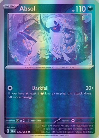 Absol - 030/064 (SFA) Common - Near Mint Reverse Holofoil