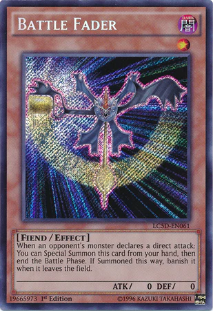 Battle Fader (LC5D-EN061) Secret Rare Damaged 1st Edition