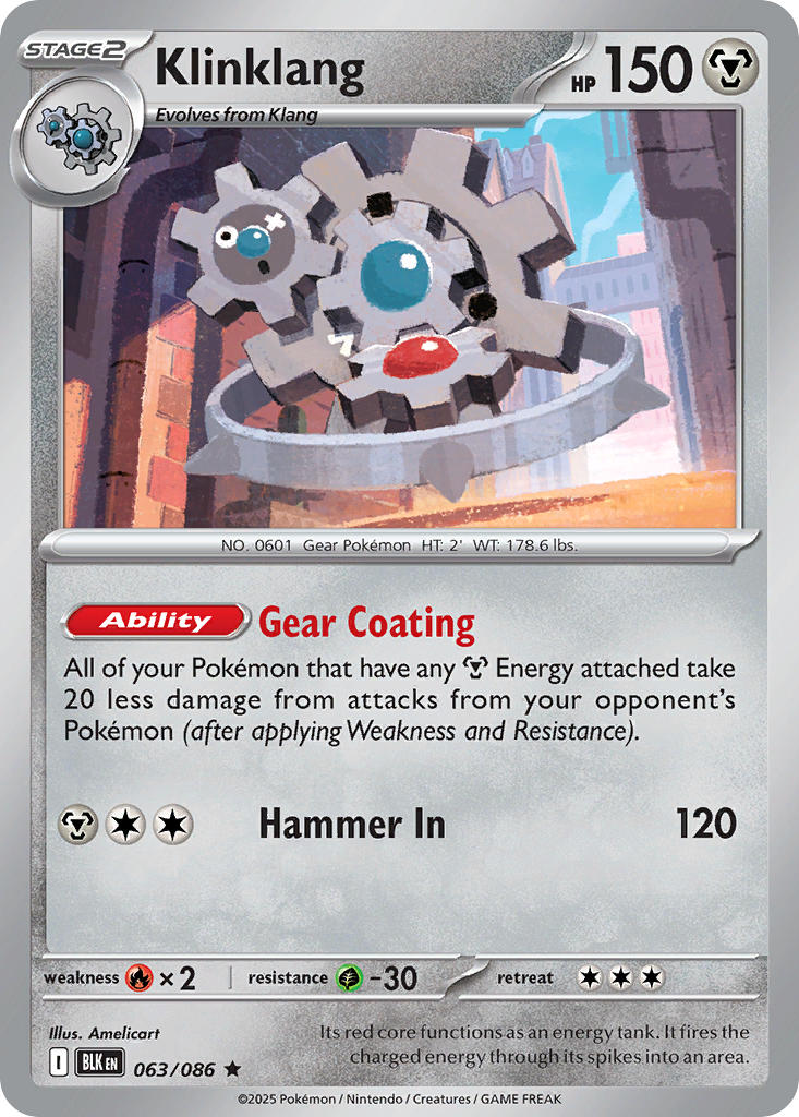 Klinklang (Master Ball Pattern) - 064/086 (BLK) Rare