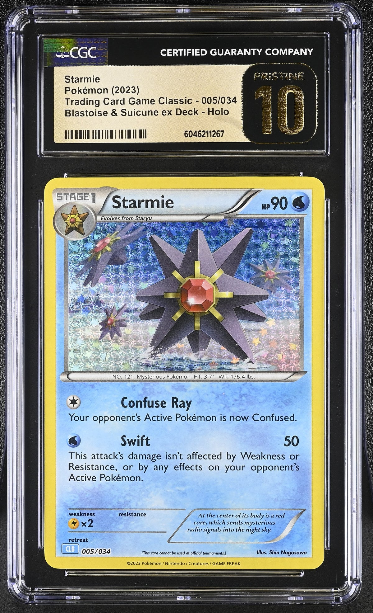 Starmie - 005/034 (CL) Promo Near Mint Holofoil (Graded - Pristine 10)