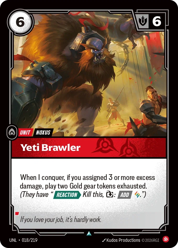 Yeti Brawler - 018/219 (UNL) Uncommon