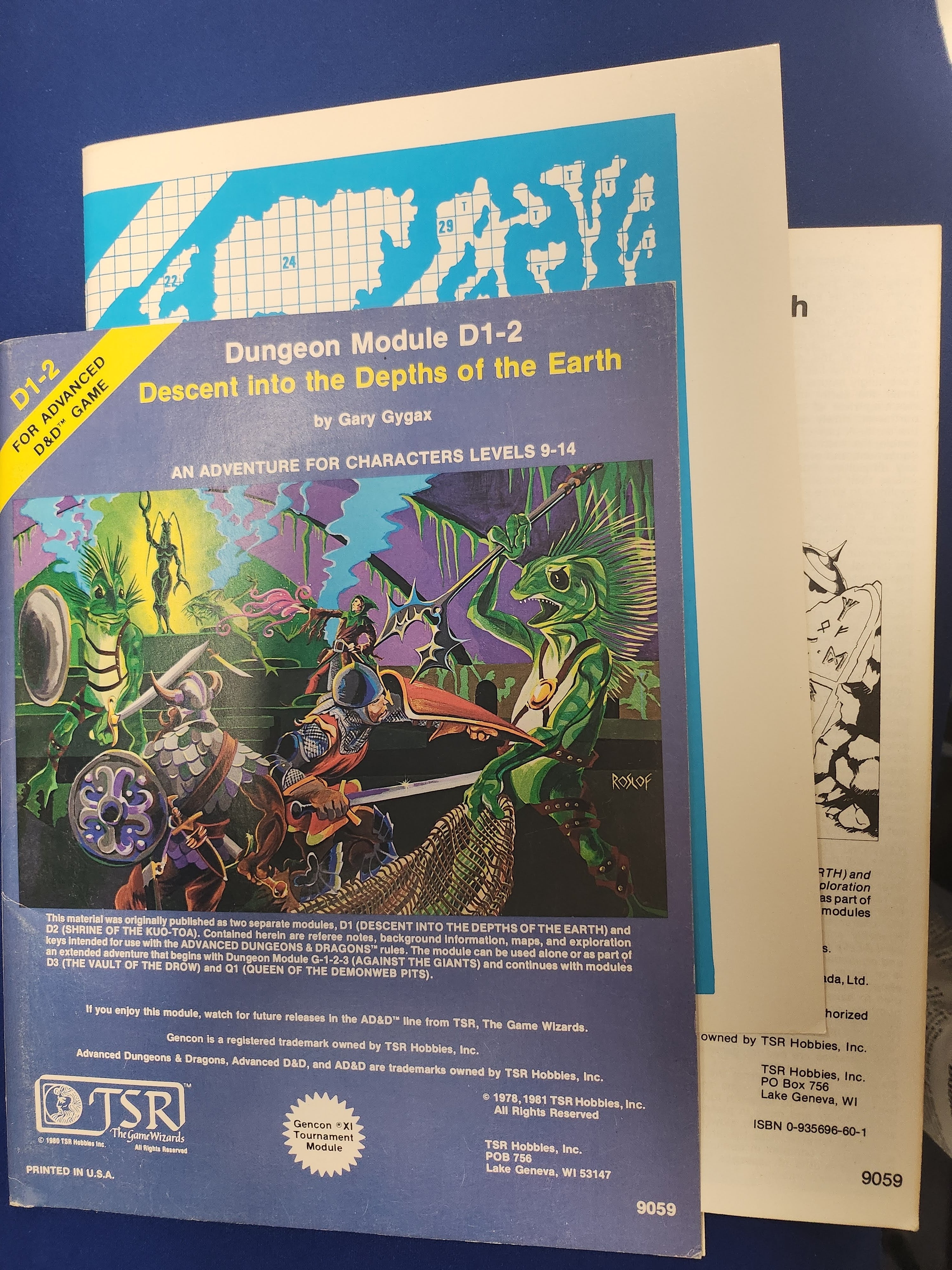 AD&D Dungeon Module D1-2: Descent into the Depths of the Earth (9059) (USED) 2nd Printing