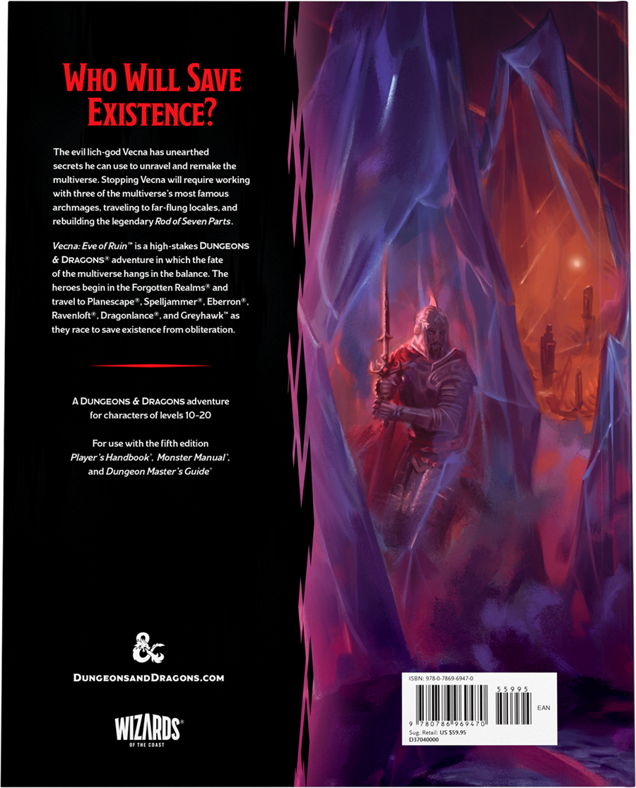 D&D 5E: Adventure 17 - Vecna: Eve of Ruin - For levels 10-20