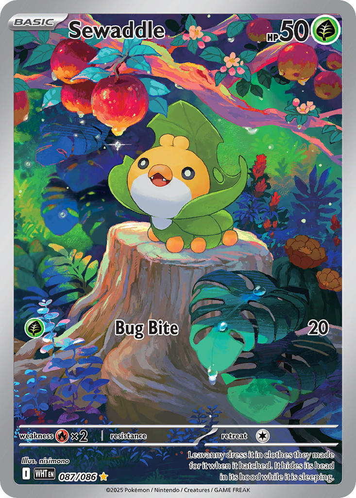 Sewaddle - 087/086 (WHT) Illustration Rare