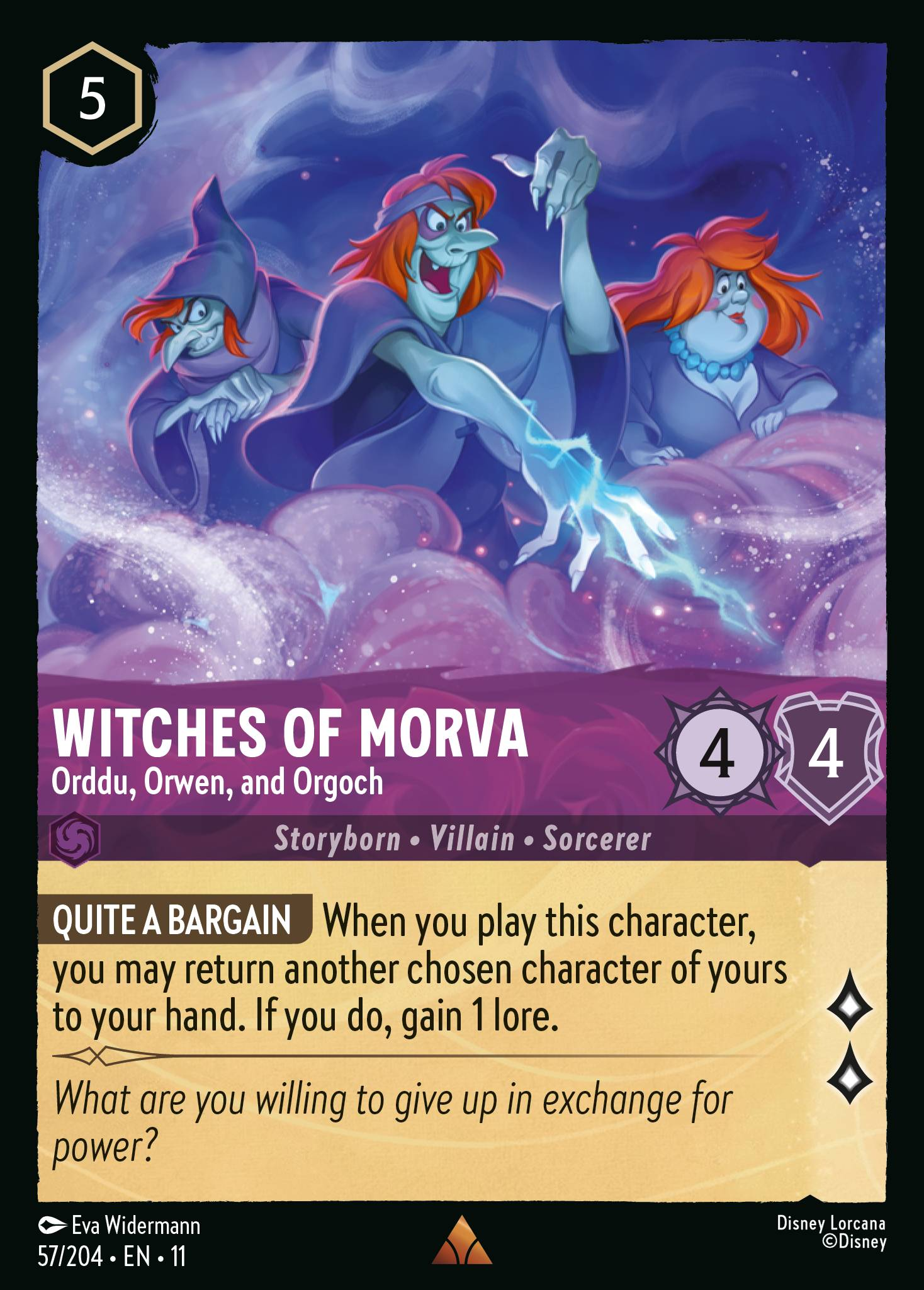 Witches of Morva - Orddu, Orwen, and Orgoch (057/204 - Winterspell) Rare