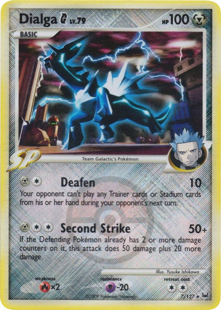 Dialga G LV.79 - 7/127 (PL) Holo Rare - Damaged League Promo
