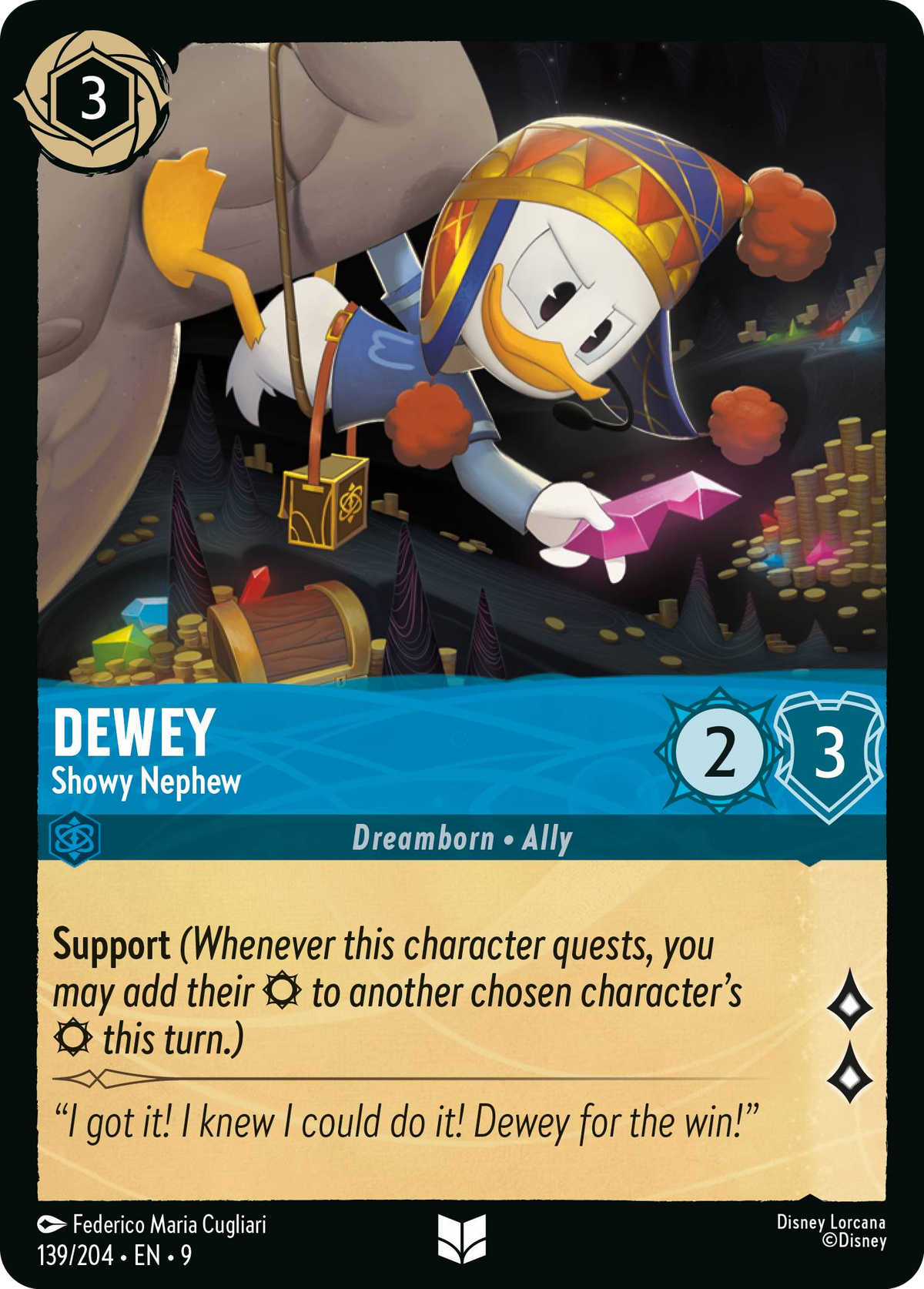 Dewey - Showy Nephew (139/204 - Fabled) Uncommon