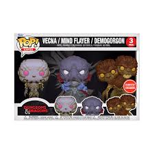 POP Figure Box Set: Dungeons & Dragons - Vecna / Mind Flayer / Demogorgon (3 Pack) Gamestop Exclusive