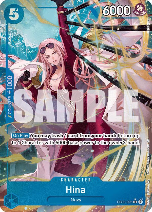 Hina (Alternate Art) (EB03-025) - Extra Booster: One Piece Heroines Edition (EB-03)