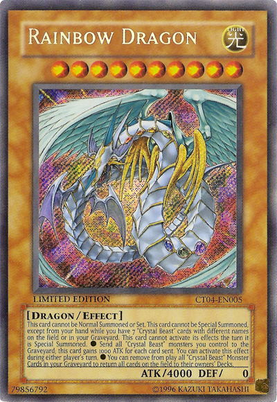 Rainbow Dragon (CT04-EN005) Secret Rare - Limited Edition Light Play