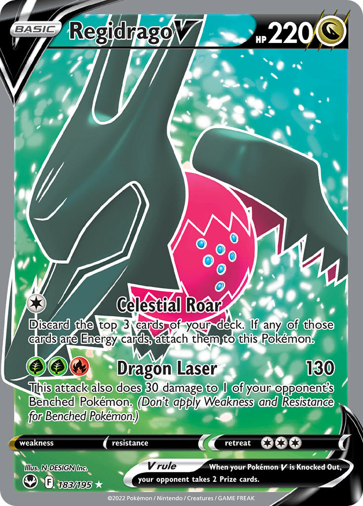 Regidrago V (Full Art) - 183/195 (SWSH12) Ultra Rare - Near Mint Holofoil