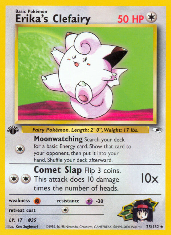 Erika's Clefairy - 025/132 (G1) Rare - Near Mint 1st Edition