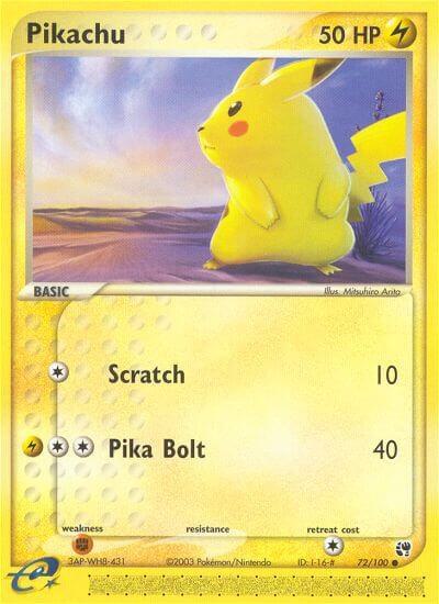 Pikachu - 72/100 (SS) Common - Near Mint